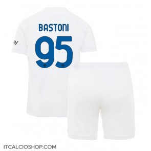 Inter Milan Alessandro Bastoni #95 Seconda Maglia Bambino 2023-24 Manica Corta (+ Pantaloni corti)